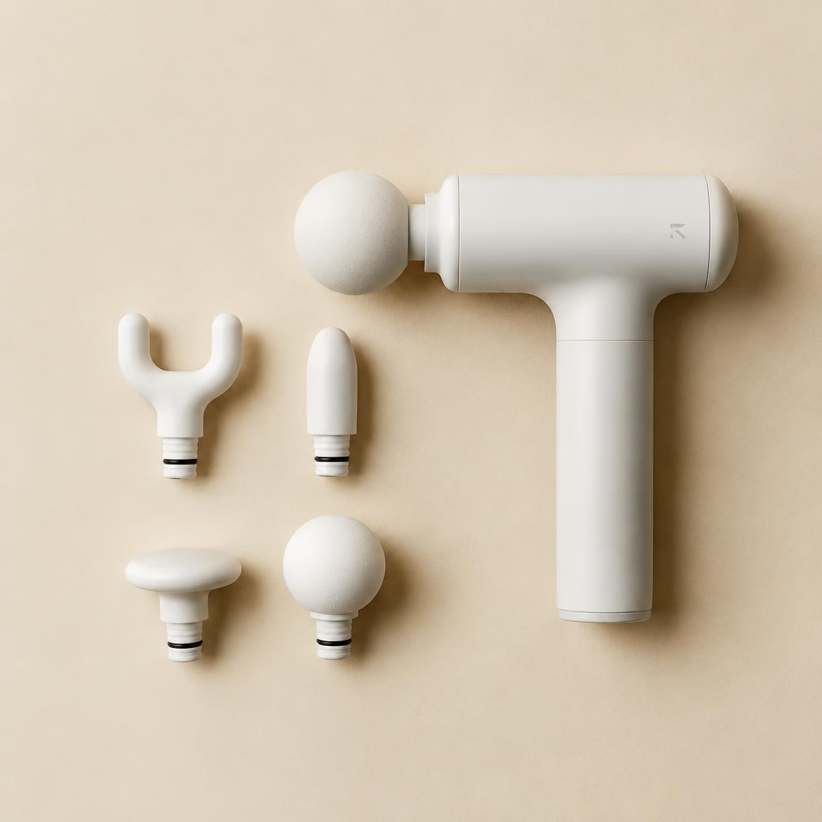 Massager with interchangeable attachment heads